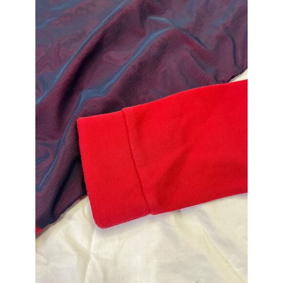 Michael Kors Hoodie Pullover, Men's Small, Red/Blue Colorblock Mesh Overlay - Picture 5 of 11